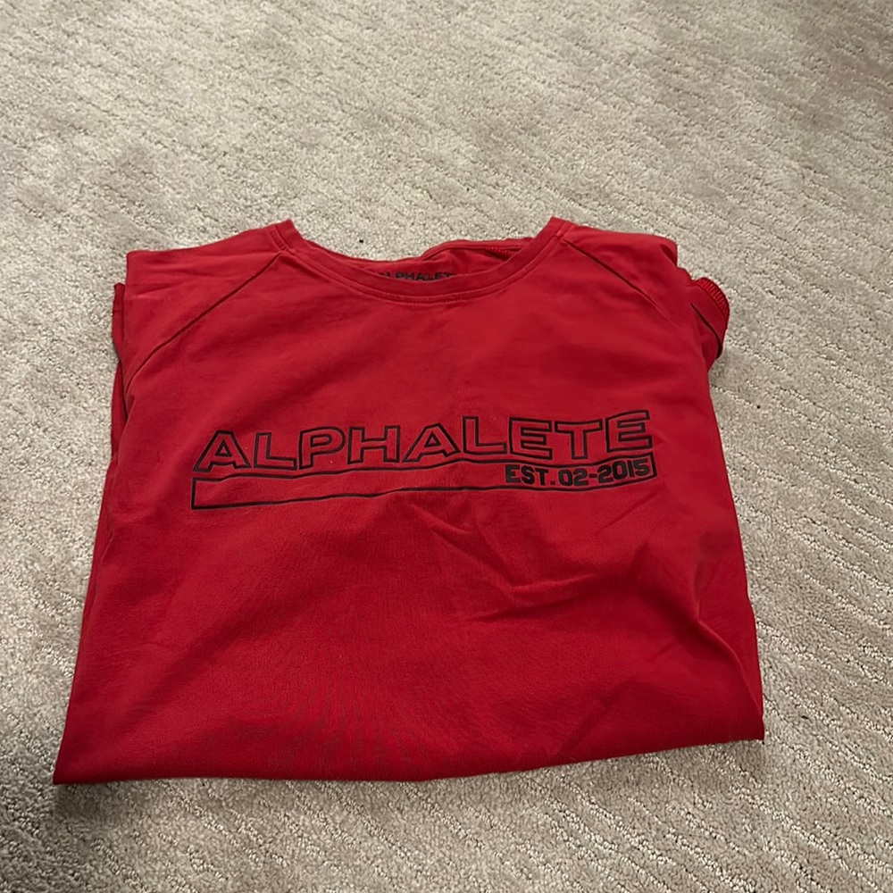 Alphalete shirt in red, size medium